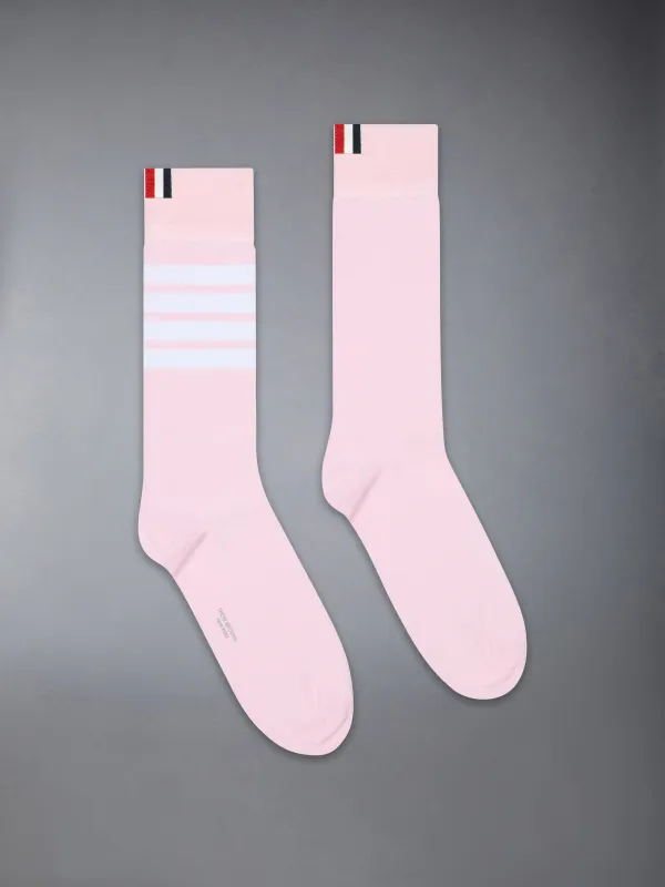 LIGHTWEIGHT COTTON 4-BAR MID CALF SOCKS sold by Thom Browne