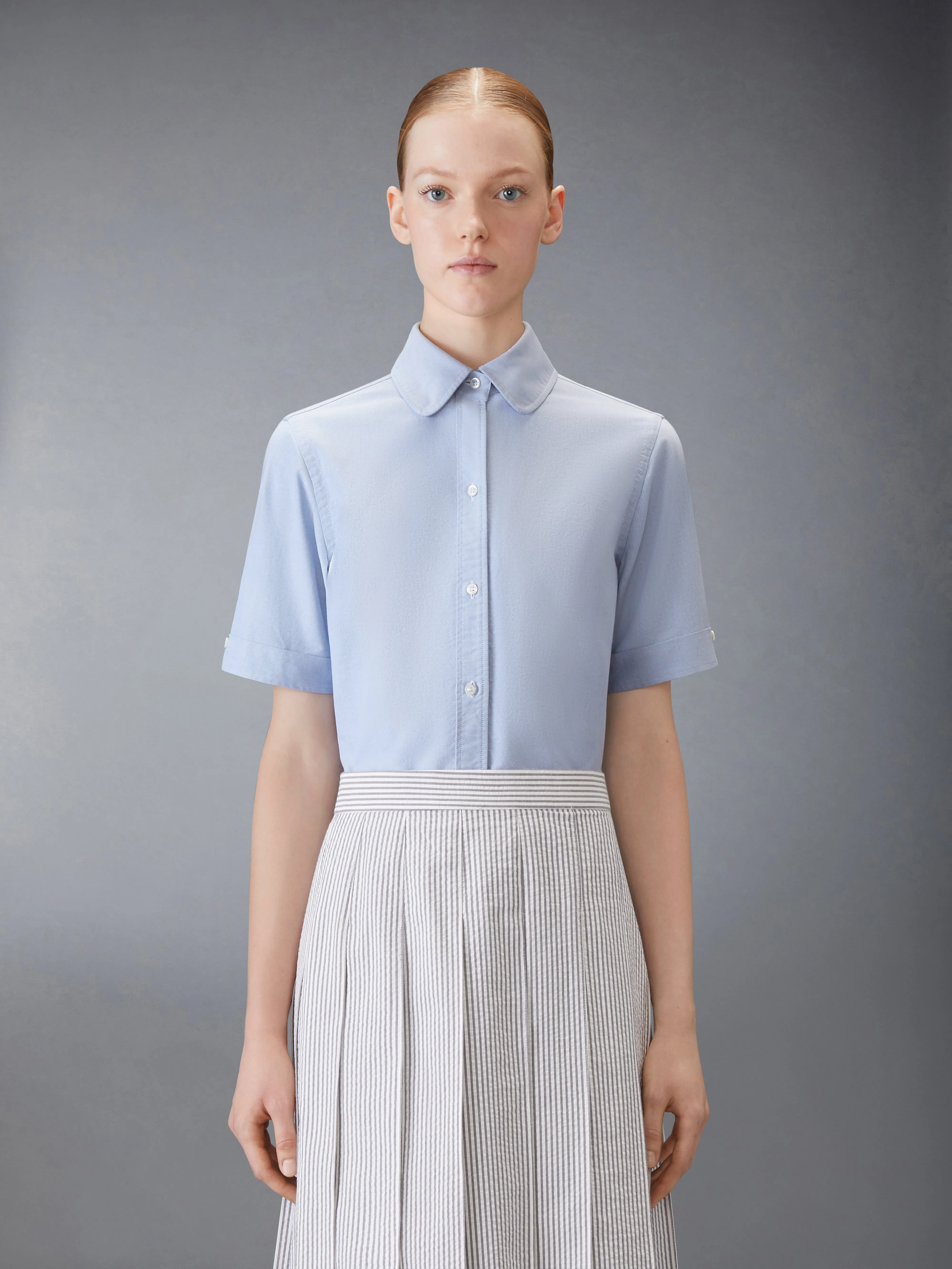 SHORT SLEEVE OXFORD SHIRT sold by Thom Browne