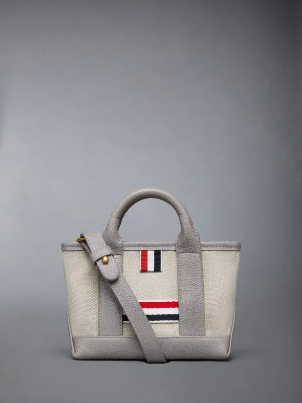 MICRO TOOL TOTE IN SALT AND PEPPER COTTON CANVAS sold by Thom Browne