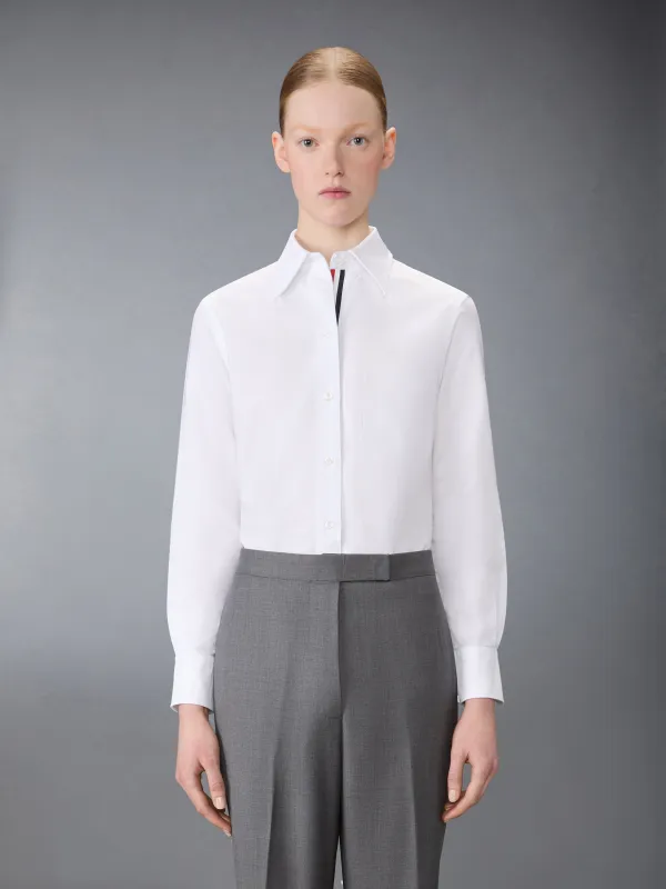 CLASSIC OXFORD GROSGRAIN PLACKET SHIRT sold by Thom Browne