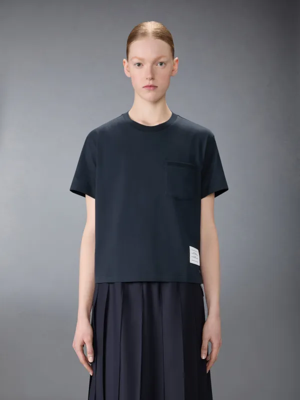 JERSEY BOXY FIT POCKET TEE made by Thom Browne
