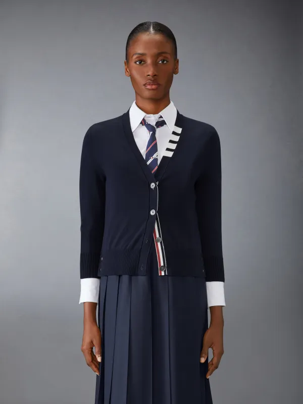 JERSEY STITCH 4-BAR CARDIGAN made by Thom Browne