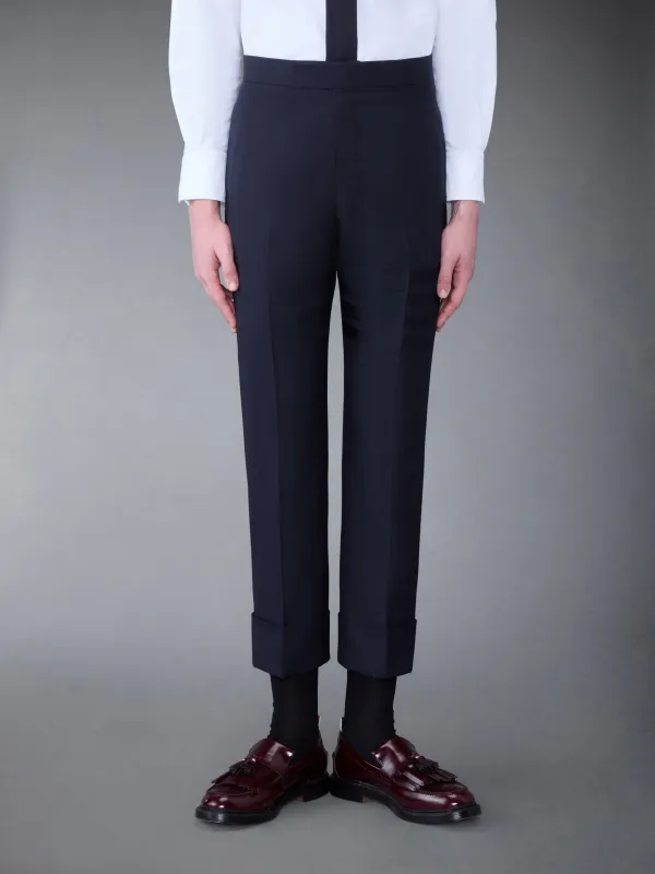 PLAIN WEAVE 4-BAR BACKSTRAP TROUSER made by Thom Browne