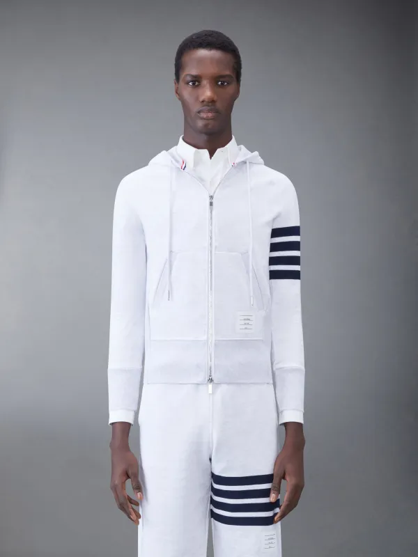 CLASSIC LOOPBACK 4-BAR ZIP UP HOODIE made by Thom Browne