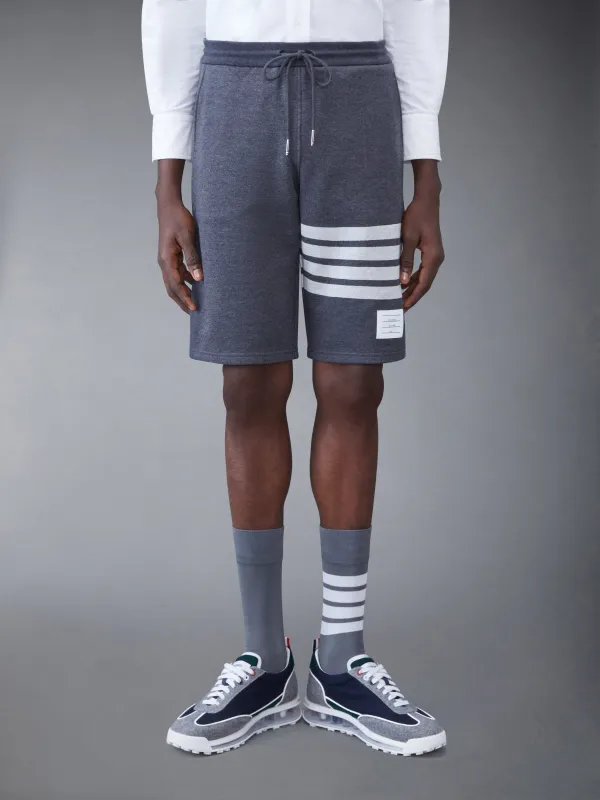 LOOPBACK TONAL 4-BAR SWEATSHORTS sold by Thom Browne