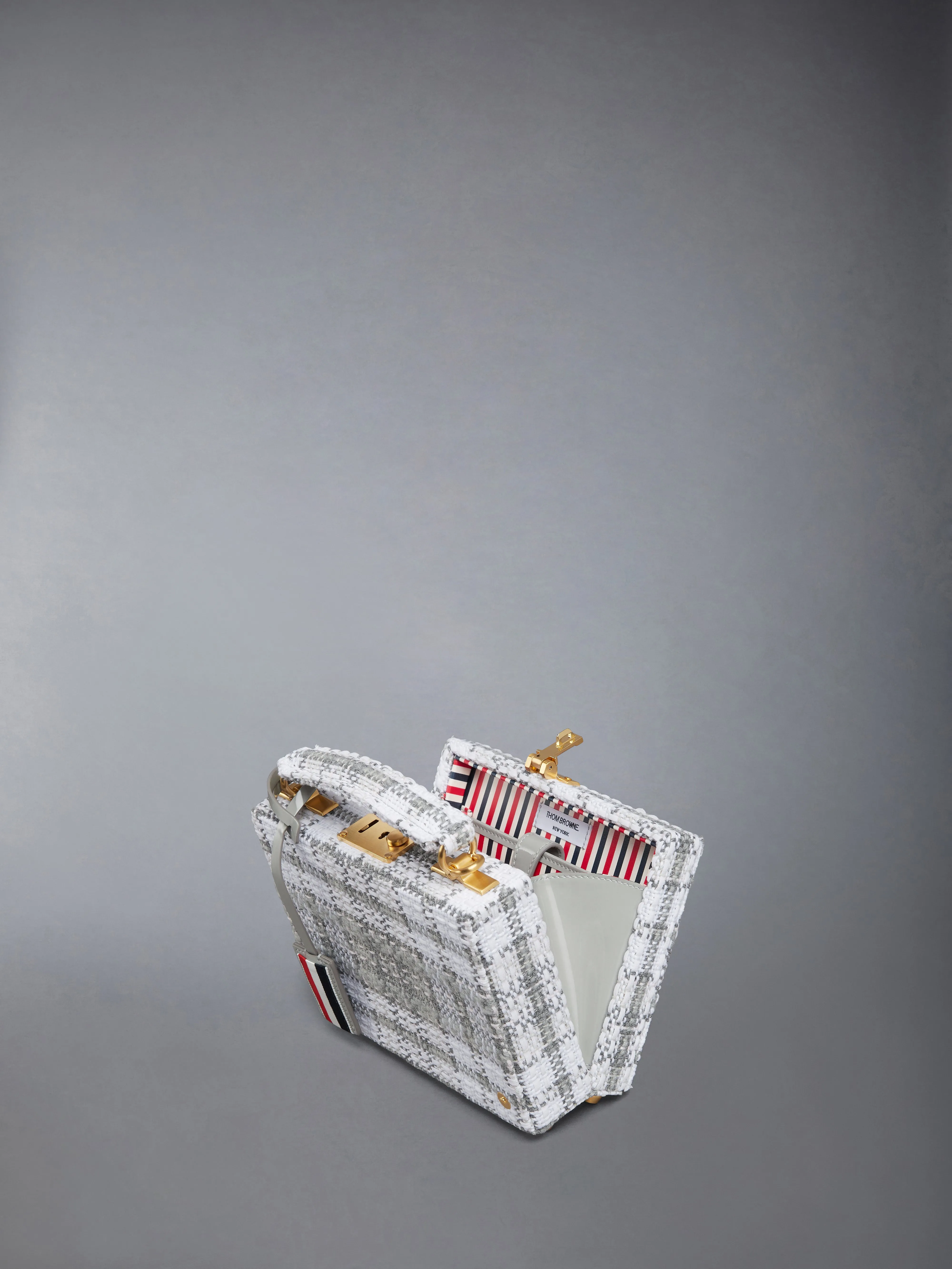 MICRO ATTACHE CASE IN TARTAN TWEED sold by Thom Browne product image thumbnail 4