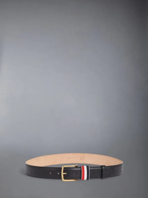 PEBBLE GRAIN RWB LOOP BELT 35MM sold by Thom Browne