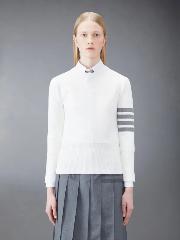MILANO STITCH COTTON CREPE 4-BAR PULLOVER made by Thom Browne