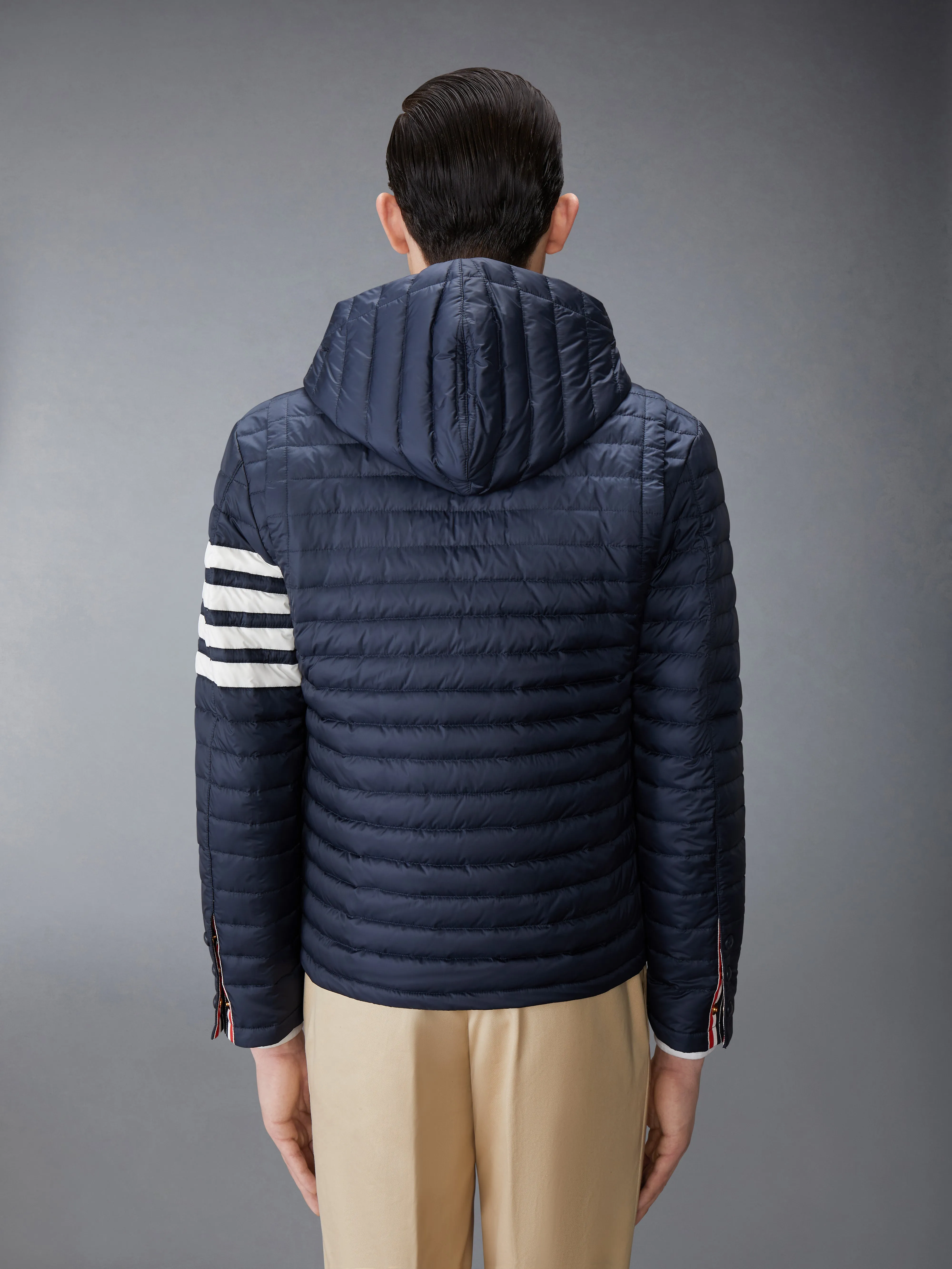 MATTE NYLON 4-BAR DOWN FILLED QUILTED JACKET sold by Thom Browne product image thumbnail 2