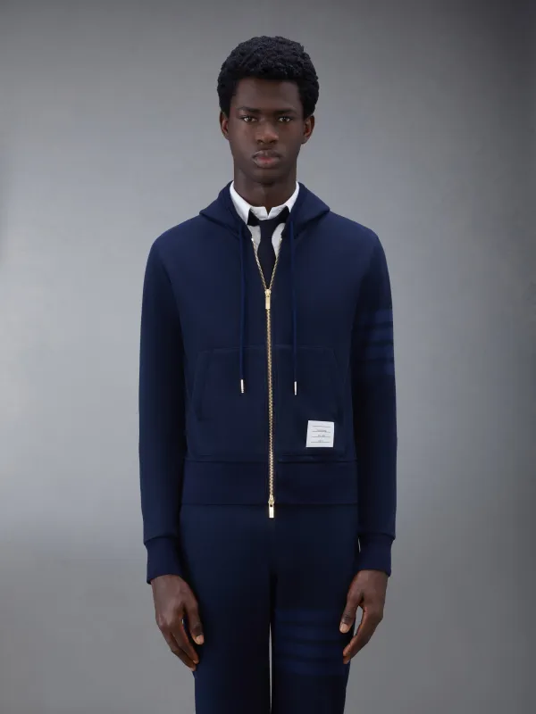 CLASSIC LOOPBACK 4-BAR ZIP UP HOODIE made by Thom Browne
