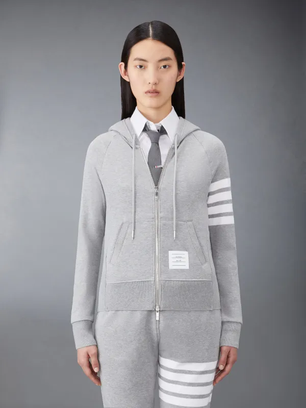 CLASSIC LOOPBACK 4-BAR ZIP HOODIE made by Thom Browne