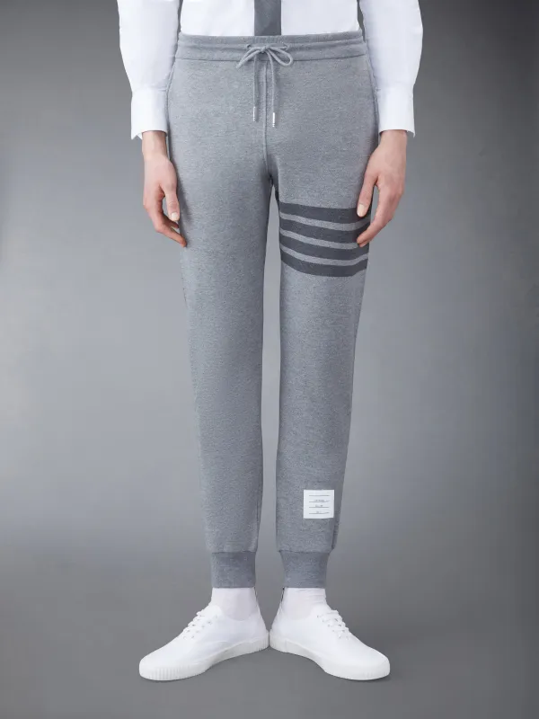 LOOPBACK TONAL 4-BAR SWEATPANTS made by Thom Browne