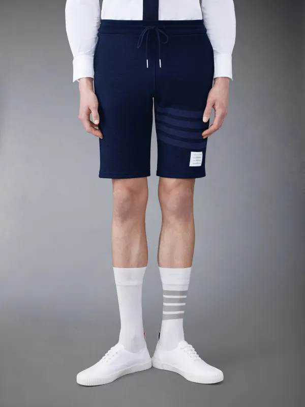 LOOPBACK TONAL 4-BAR SWEATSHORTS made by Thom Browne