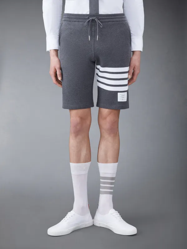 LOOPBACK TONAL 4-BAR SWEATSHORTS made by Thom Browne