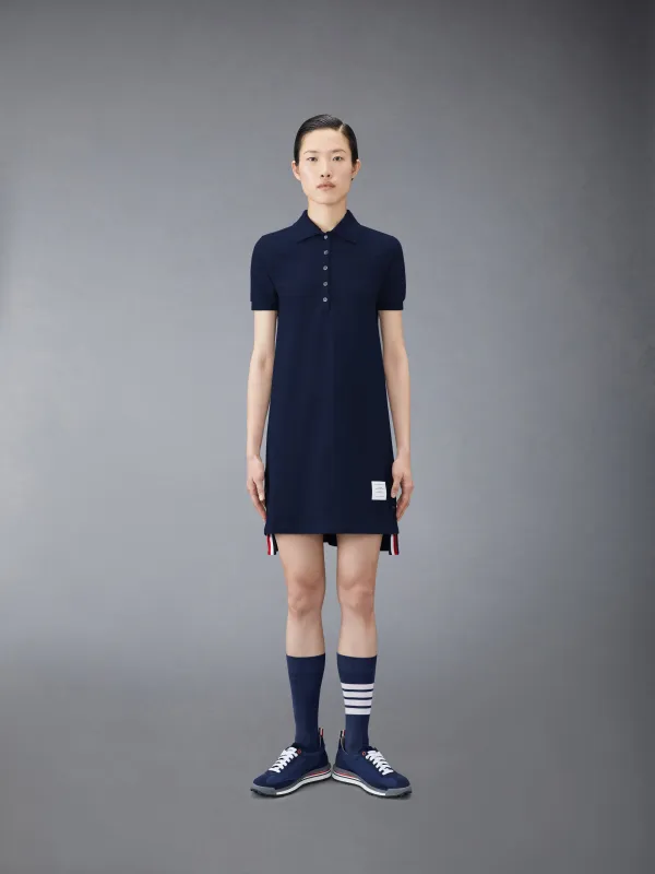 PIQUE RWB STRIPE POLO DRESS made by Thom Browne