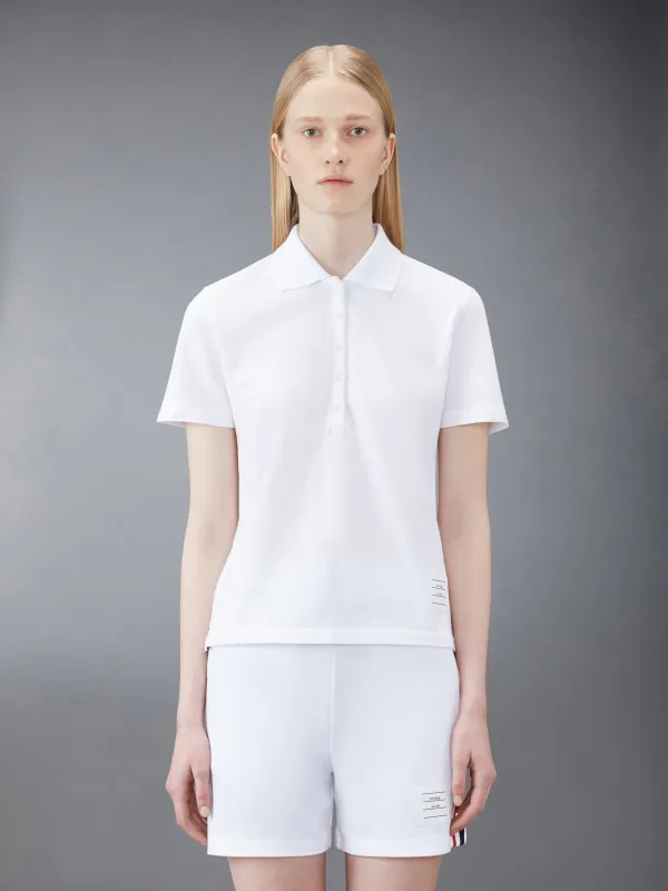 PIQUE RWB STRIPE RELAXED FIT POLO sold by Thom Browne