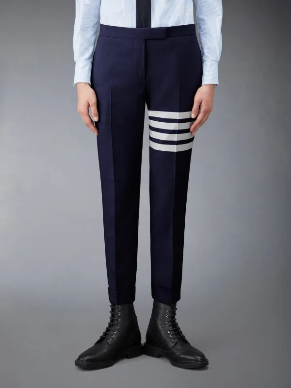 PLAIN WEAVE 4-BAR LOW RISE SKINNY TROUSER made by Thom Browne