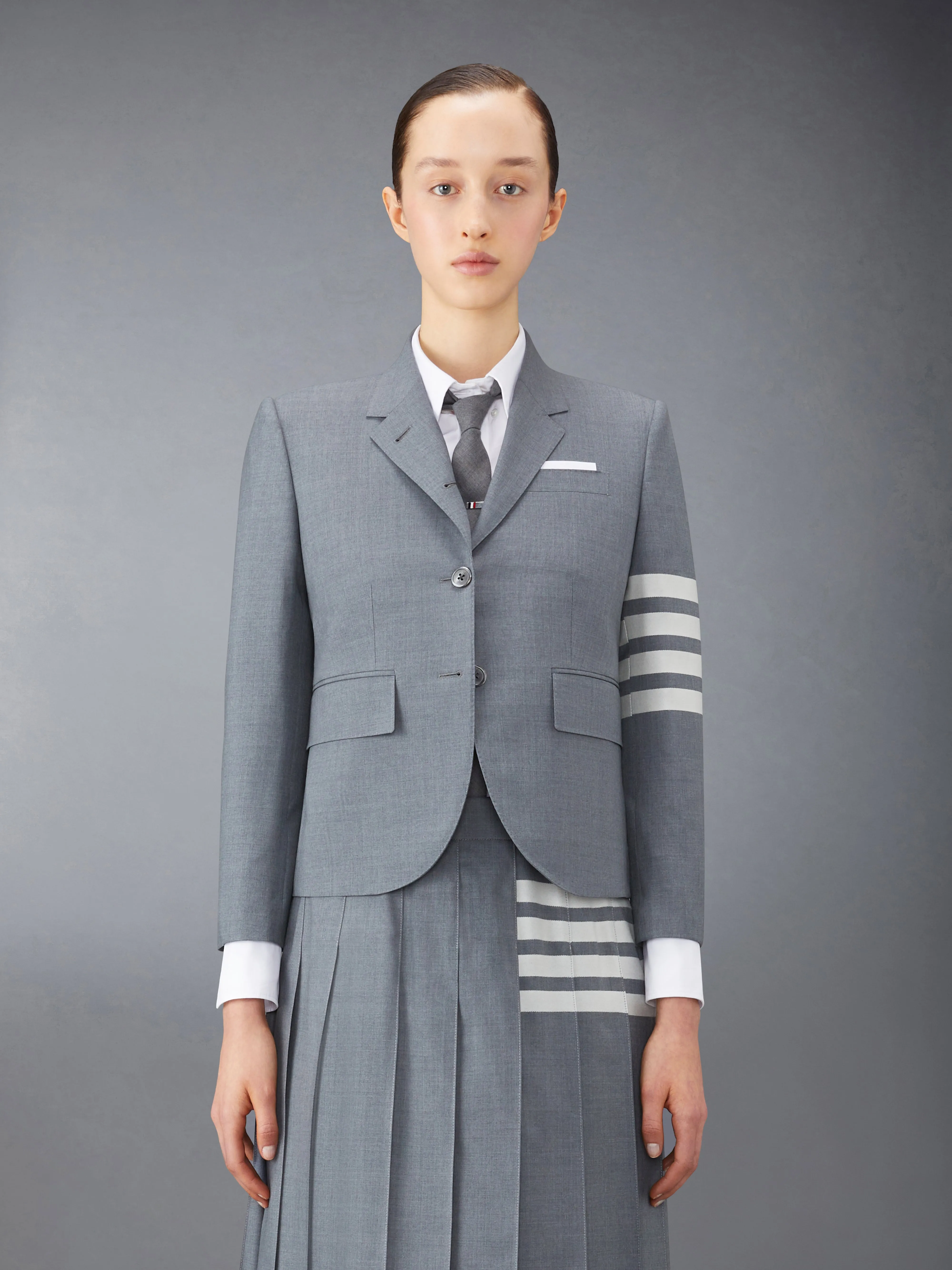 PLAIN WEAVE 4-BAR SPORT COAT sold by Thom Browne