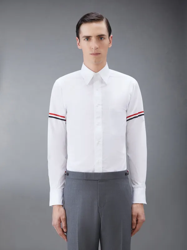 POPLIN RWB ARMBAND SHIRT sold by Thom Browne
