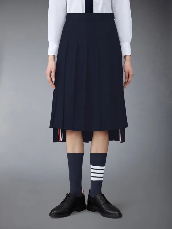 SUPER 120'S TWILL PLEATED SKIRT sold by Thom Browne