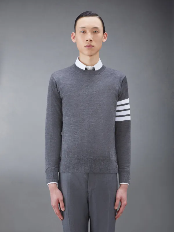 FINE MERINO WOOL 4-BAR PULLOVER made by Thom Browne