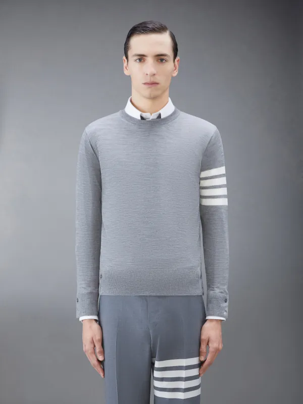FINE MERINO WOOL 4-BAR PULLOVER sold by Thom Browne