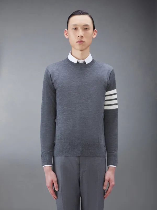 FINE MERINO WOOL 4-BAR PULLOVER made by Thom Browne