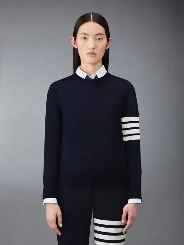 MERINO WOOL 4-BAR RELAXED FIT PULLOVER made by Thom Browne