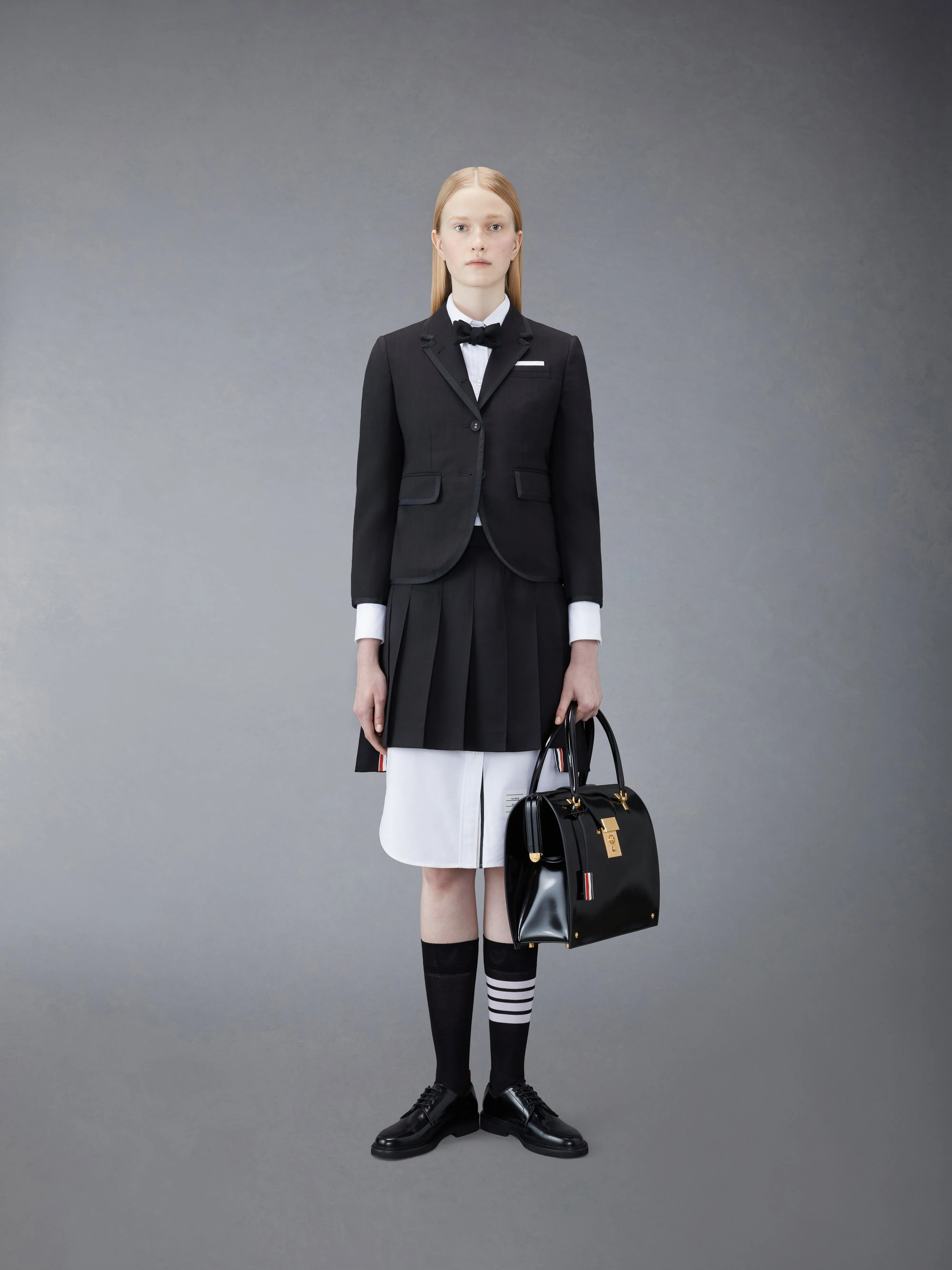 WOOL FRESCO PLEATED MINI SKIRT sold by Thom Browne product image thumbnail 4