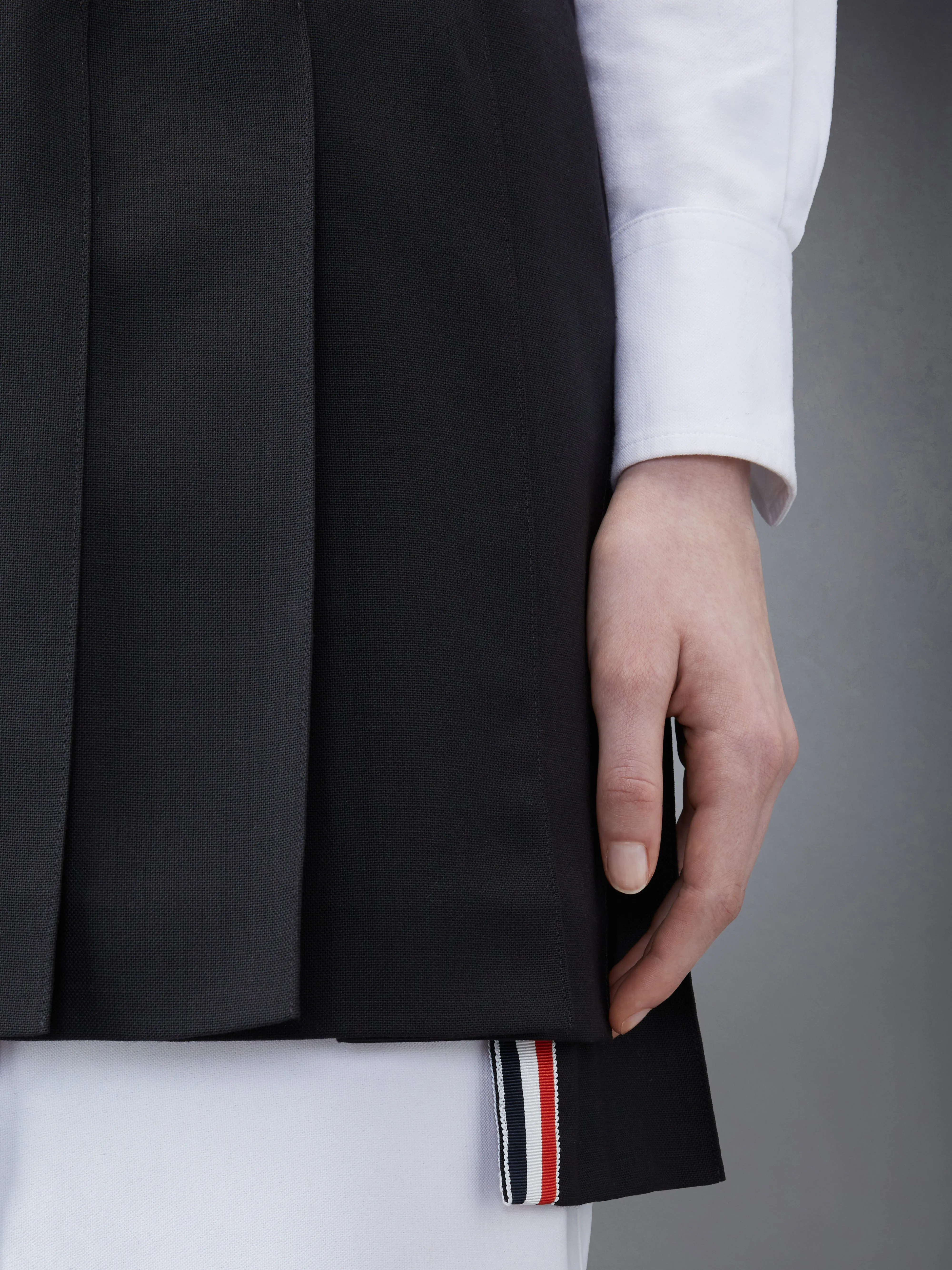 WOOL FRESCO PLEATED MINI SKIRT sold by Thom Browne product image thumbnail 5