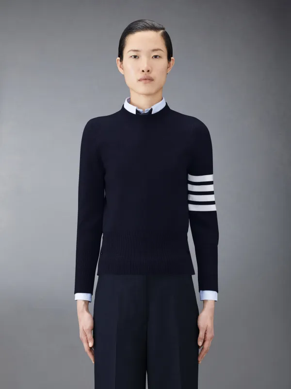MILANO STITCH MERINO WOOL 4-BAR PULLOVER sold by Thom Browne