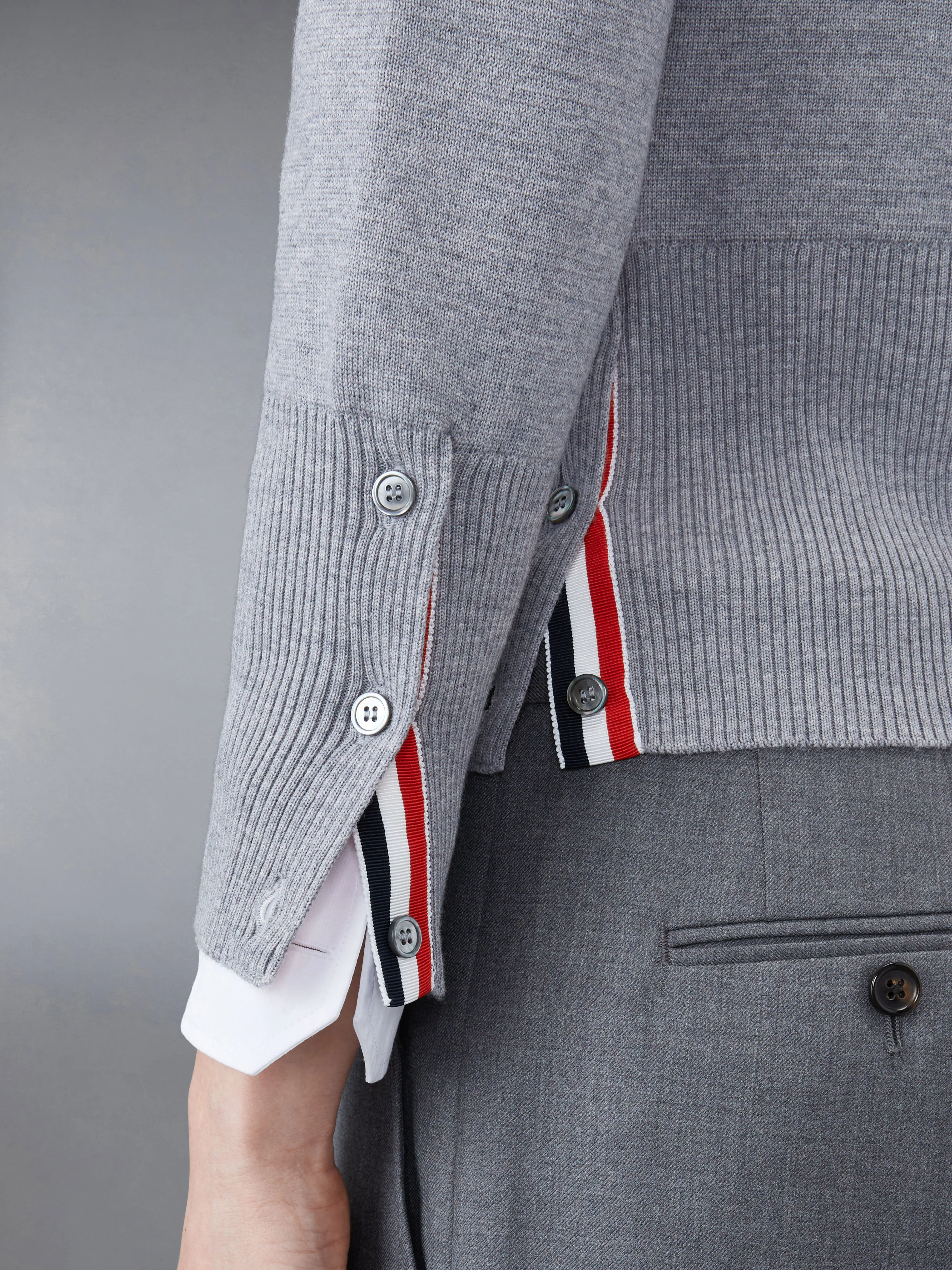 MILANO STITCH MERINO WOOL 4-BAR PULLOVER sold by Thom Browne product image thumbnail 5