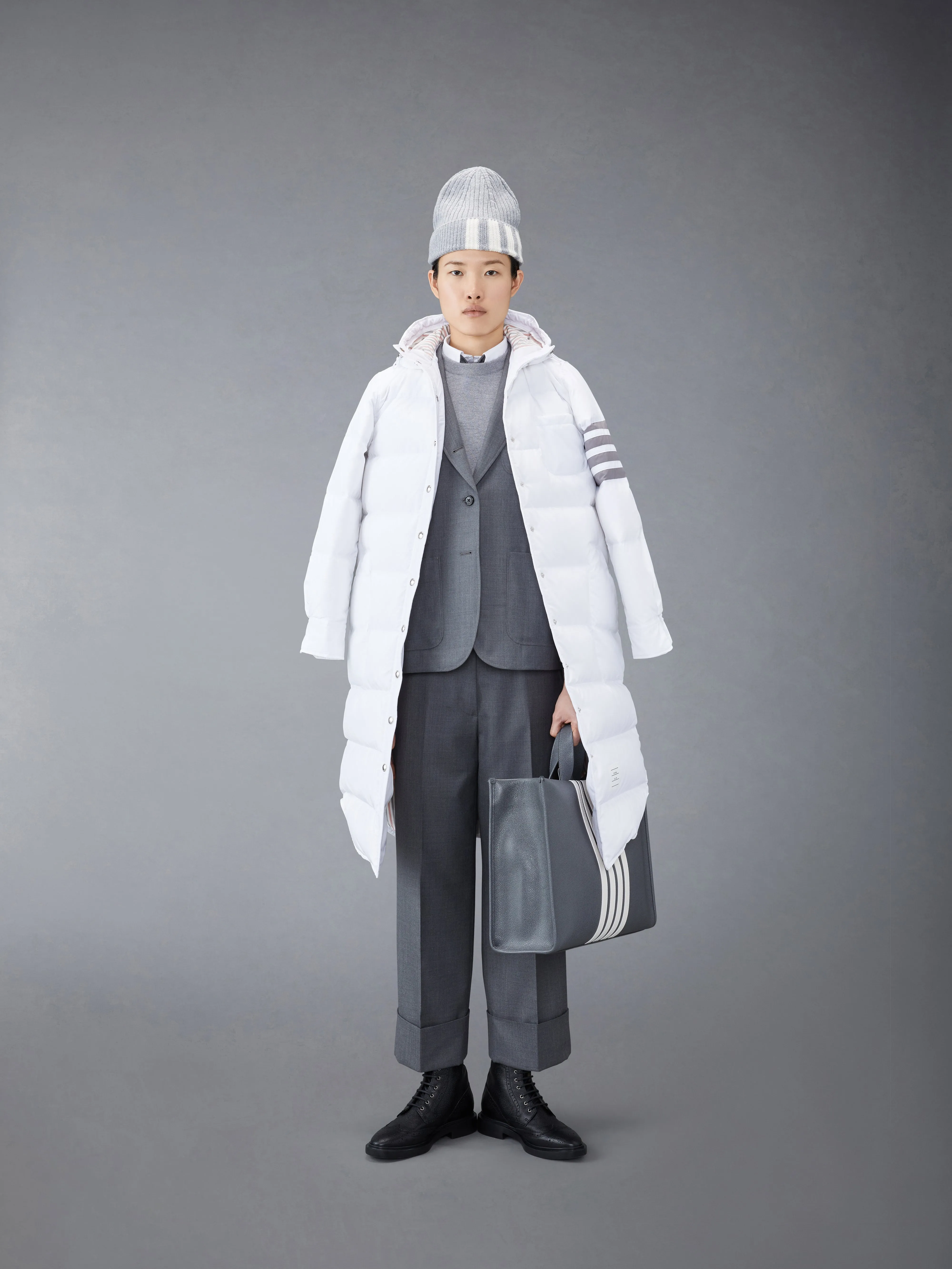 MILANO STITCH MERINO WOOL 4-BAR PULLOVER sold by Thom Browne product image thumbnail 4