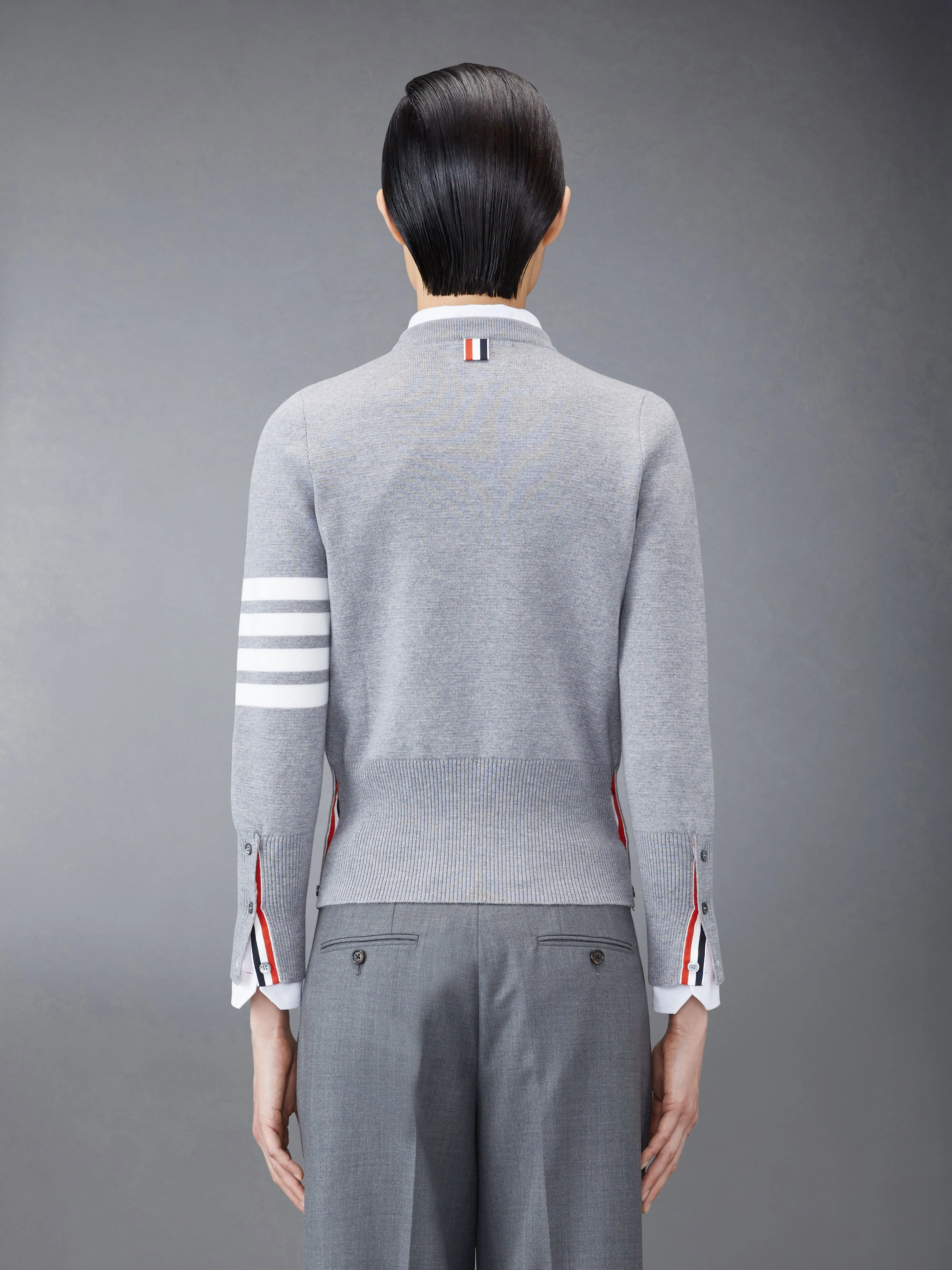 MILANO STITCH MERINO WOOL 4-BAR PULLOVER sold by Thom Browne product image thumbnail 2