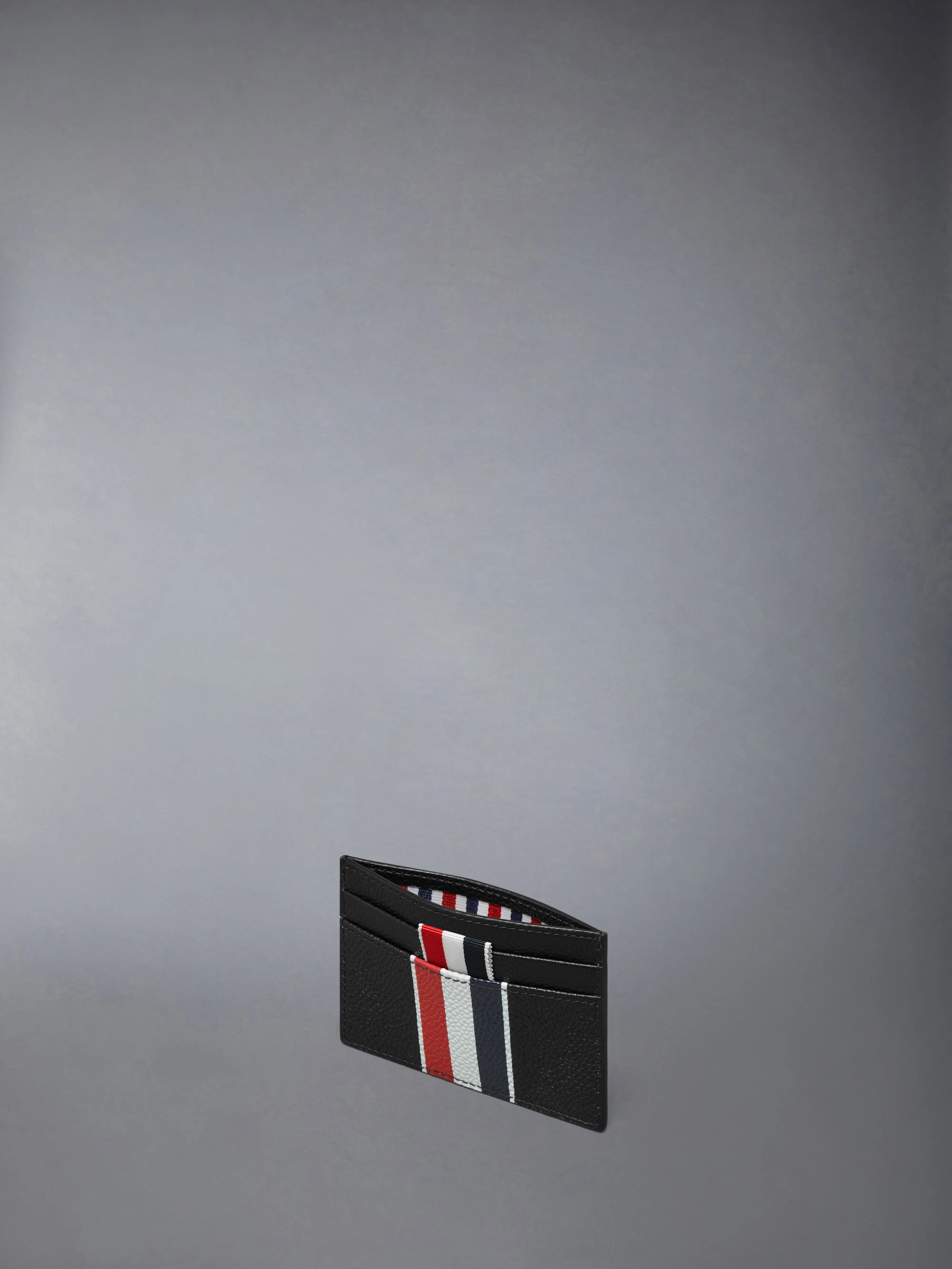PEBBLE GRAIN RWB STRIPE DOUBLE SIDED CARD HOLDER sold by Thom Browne product image thumbnail 3