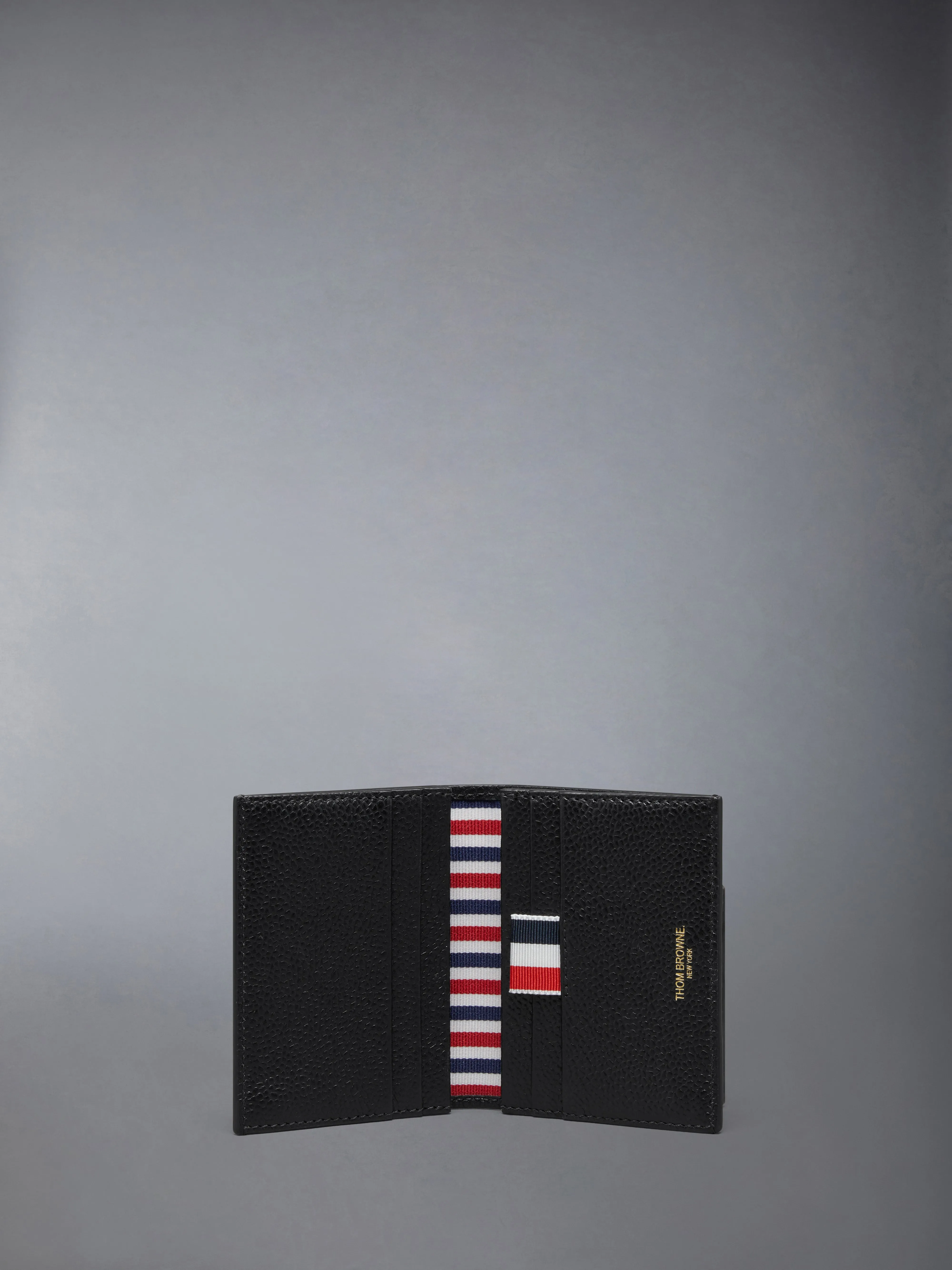 PEBBLE GRAIN RWB STRIPE DOUBLE CARD HOLDER sold by Thom Browne product image thumbnail 3