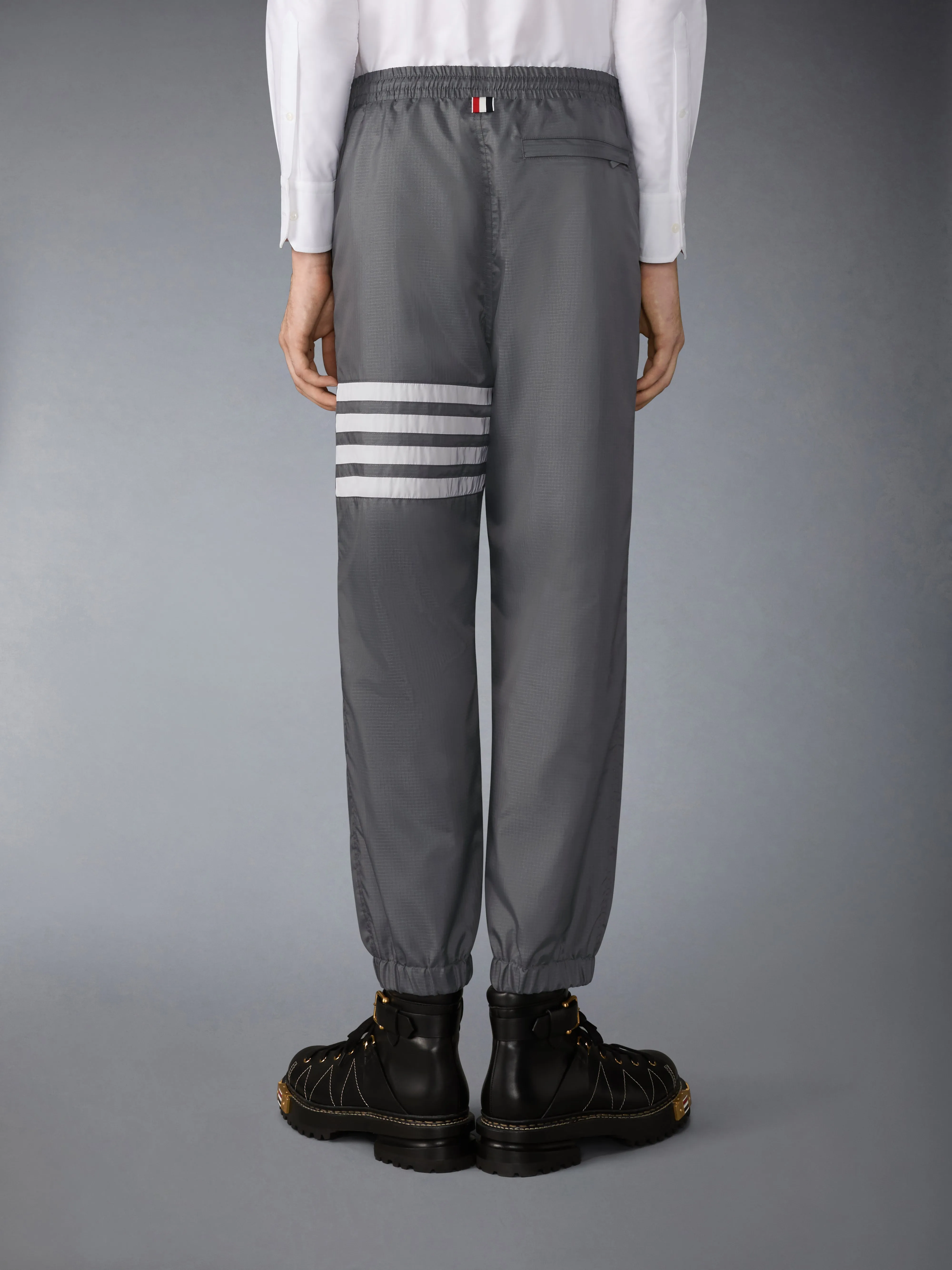 SHINY RIPSTOP 4-BAR TRACK PANTS sold by Thom Browne product image thumbnail 4