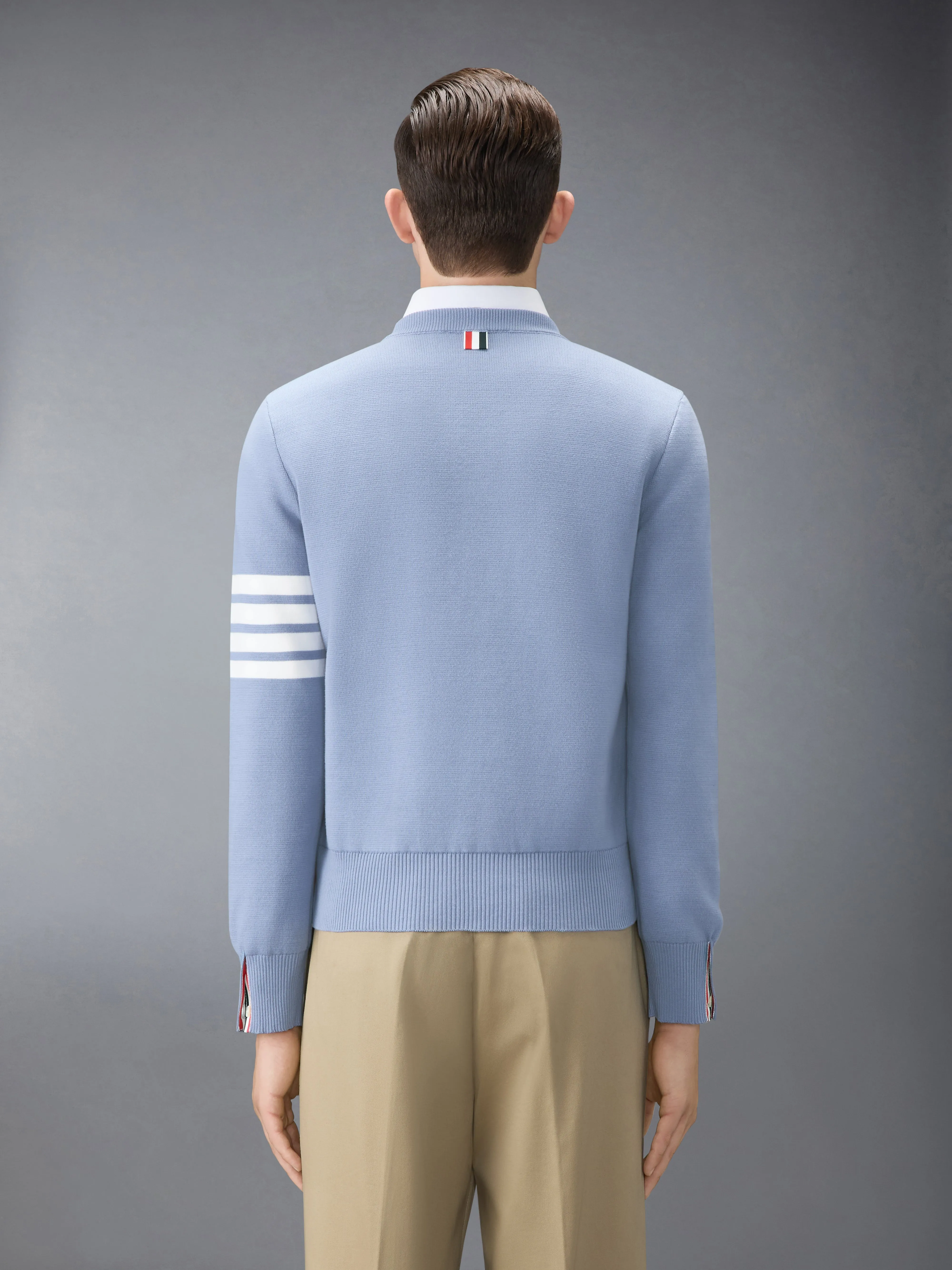 FINE MERINO WOOL 4-BAR PULLOVER sold by Thom Browne product image thumbnail 2