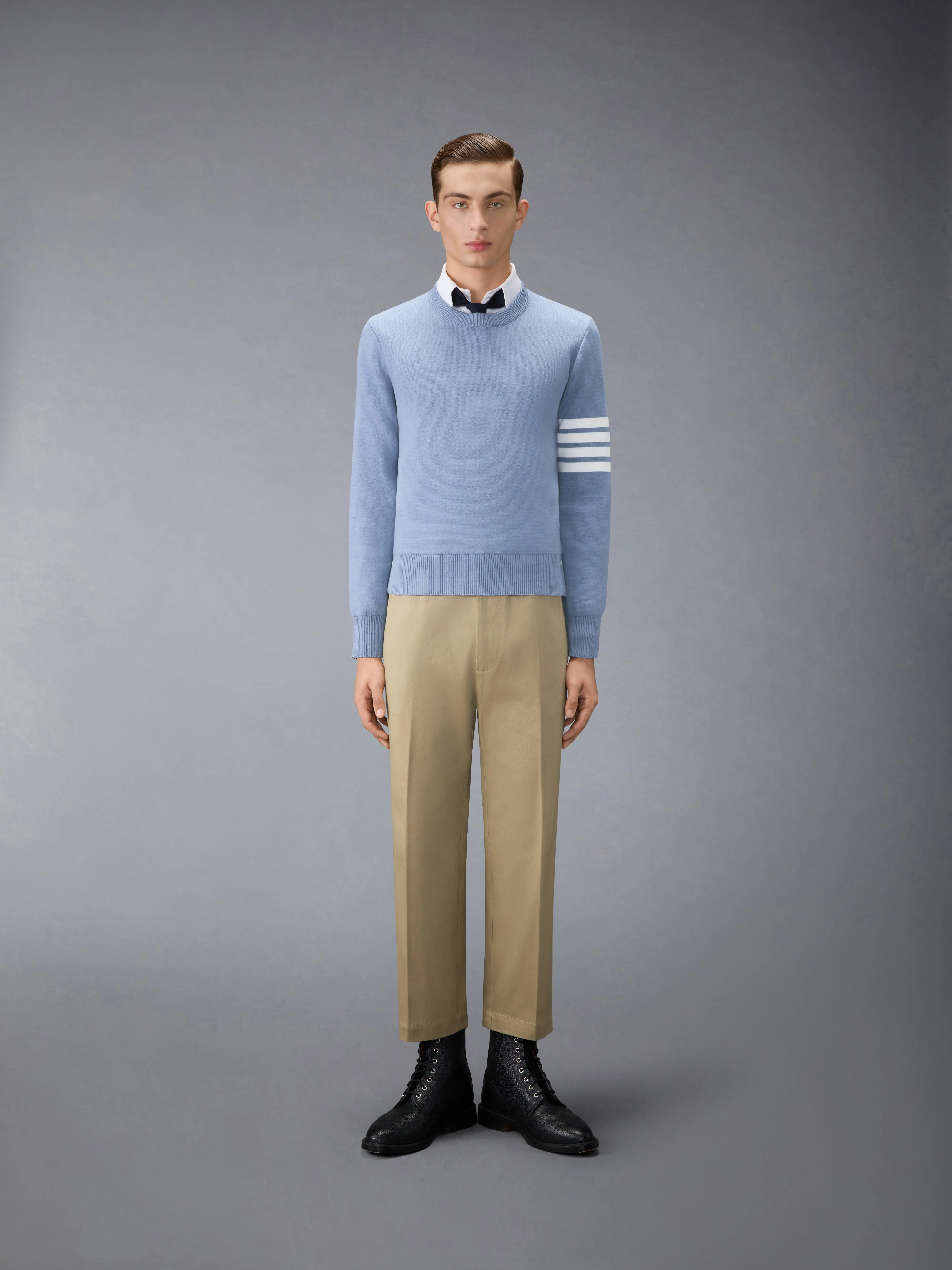 FINE MERINO WOOL 4-BAR PULLOVER sold by Thom Browne product image thumbnail 3