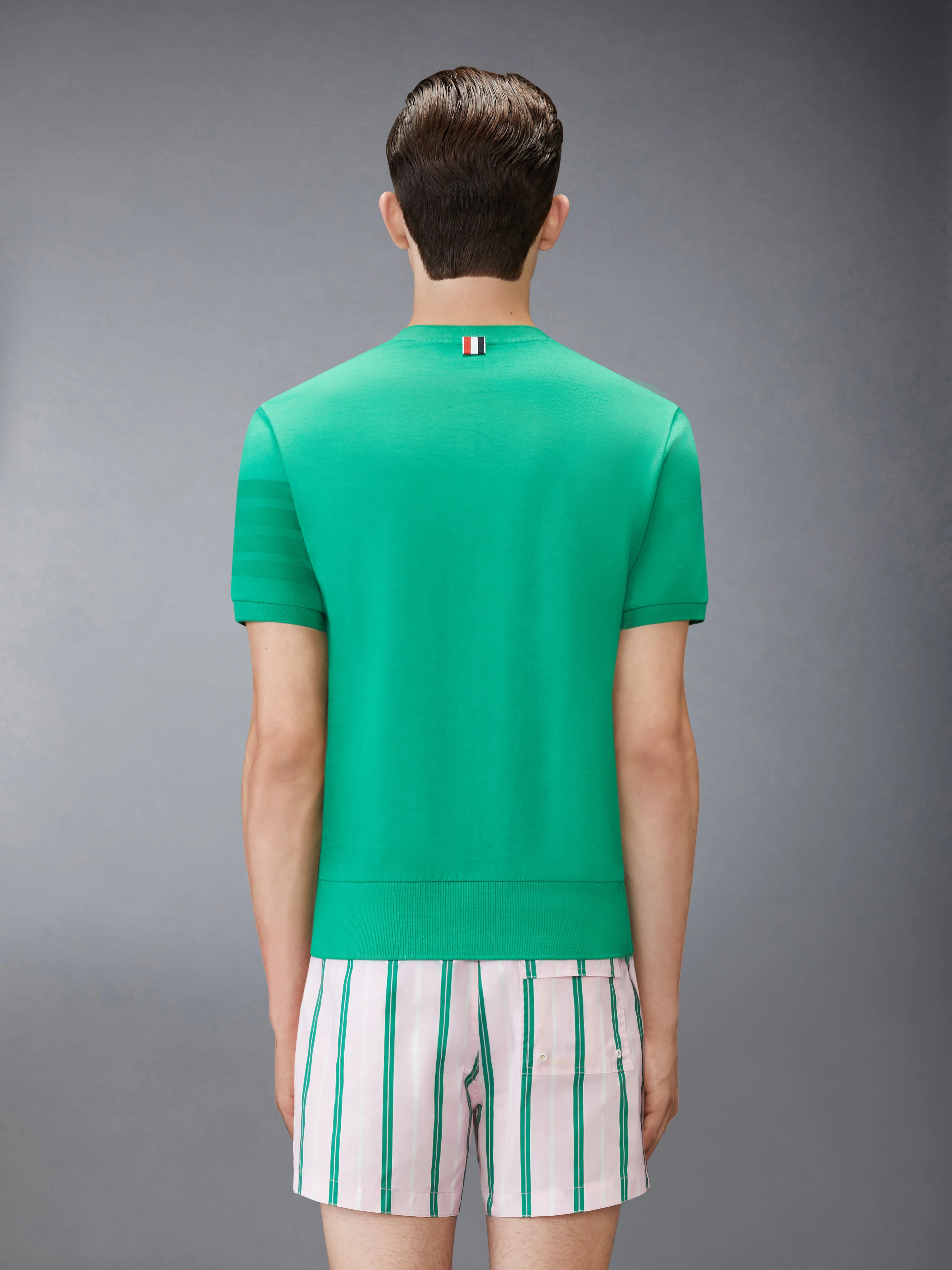 COTTON JERSEY 4-BAR TEE sold by Thom Browne product image thumbnail 2
