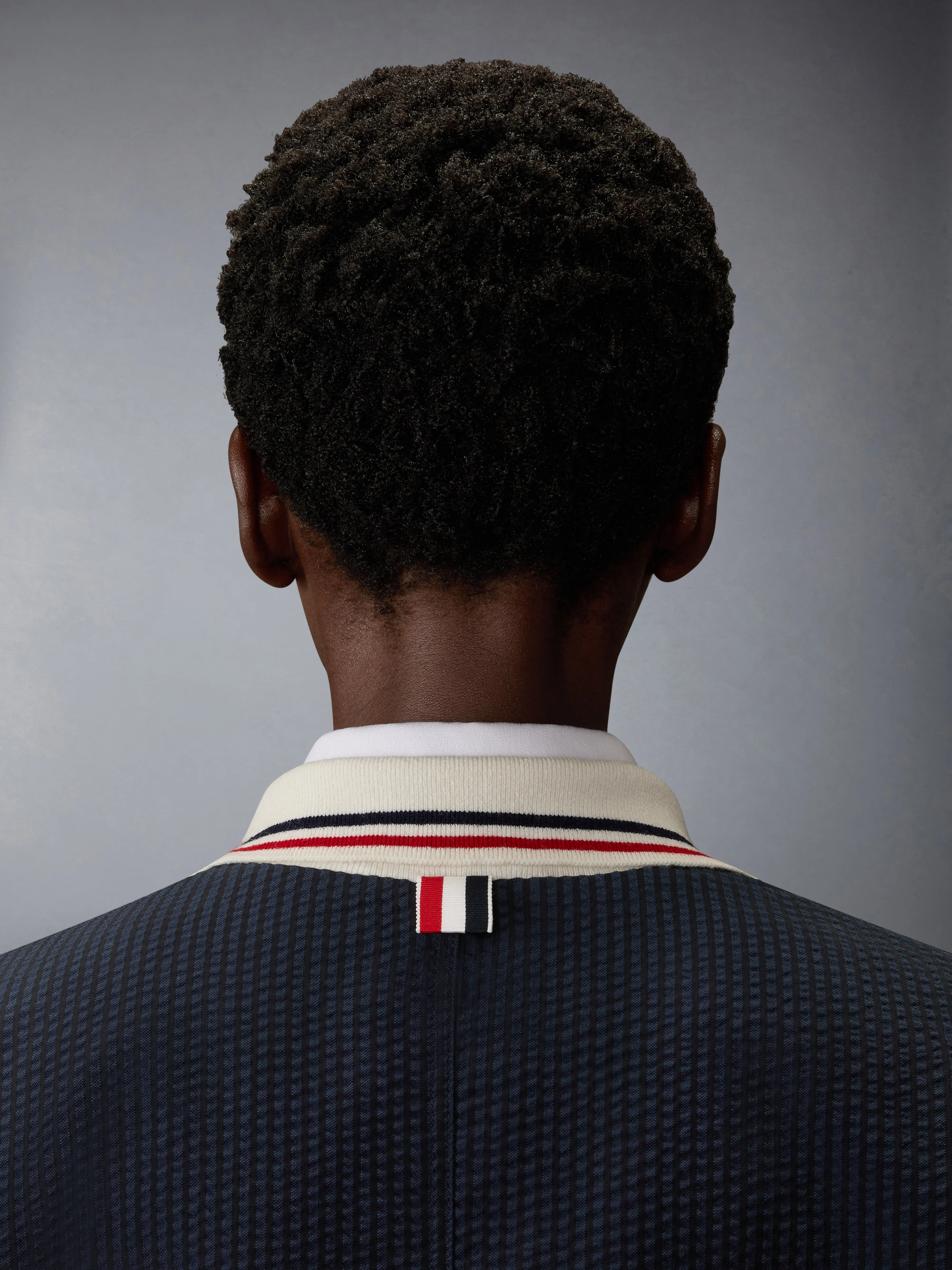 WOOL SEERSUCKER ZIP UP TRACK JACKET sold by Thom Browne product image thumbnail 4