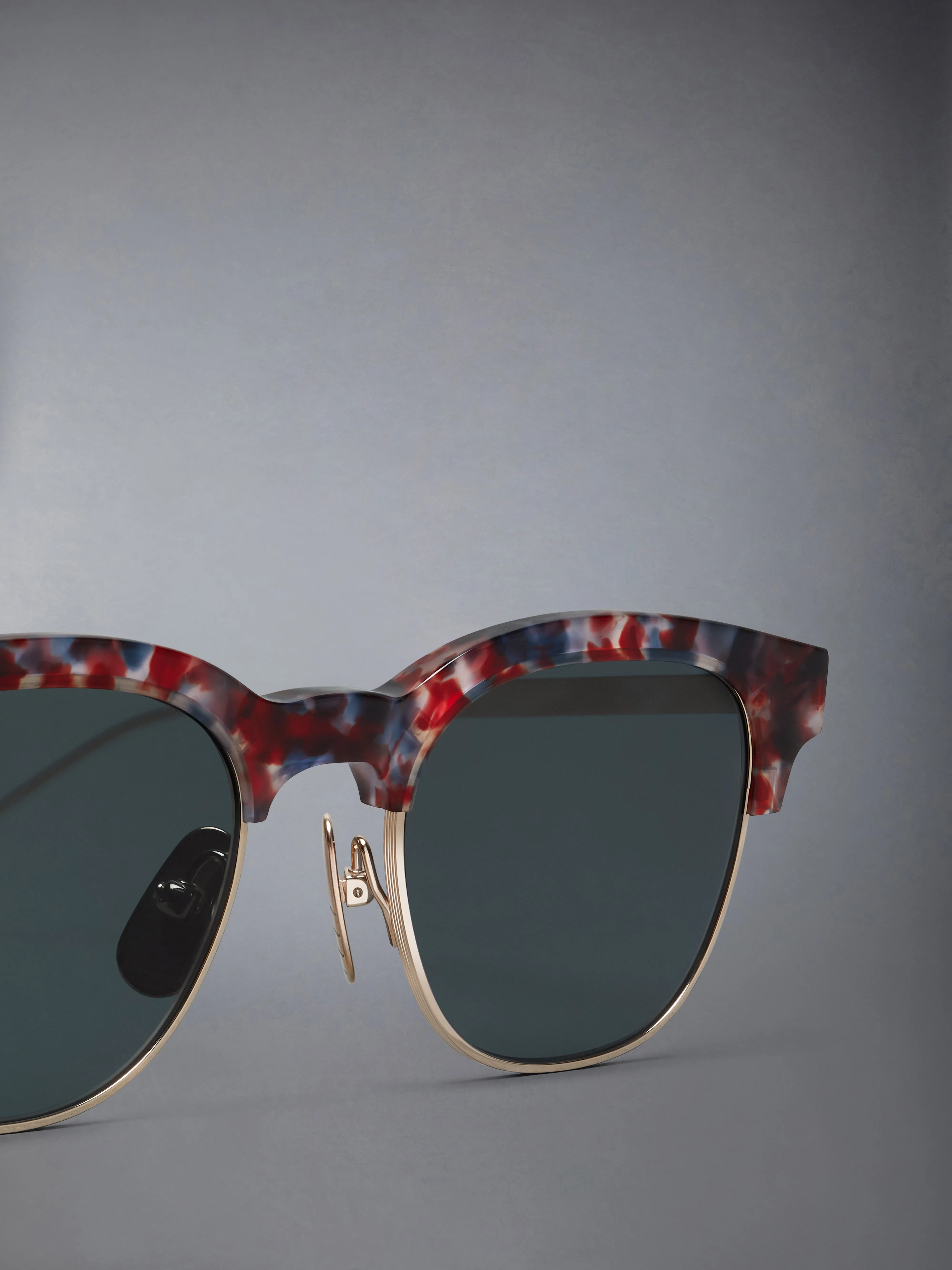 ACETATE AND TITANIUM OVAL SUNGLASSES sold by Thom Browne product image thumbnail 3