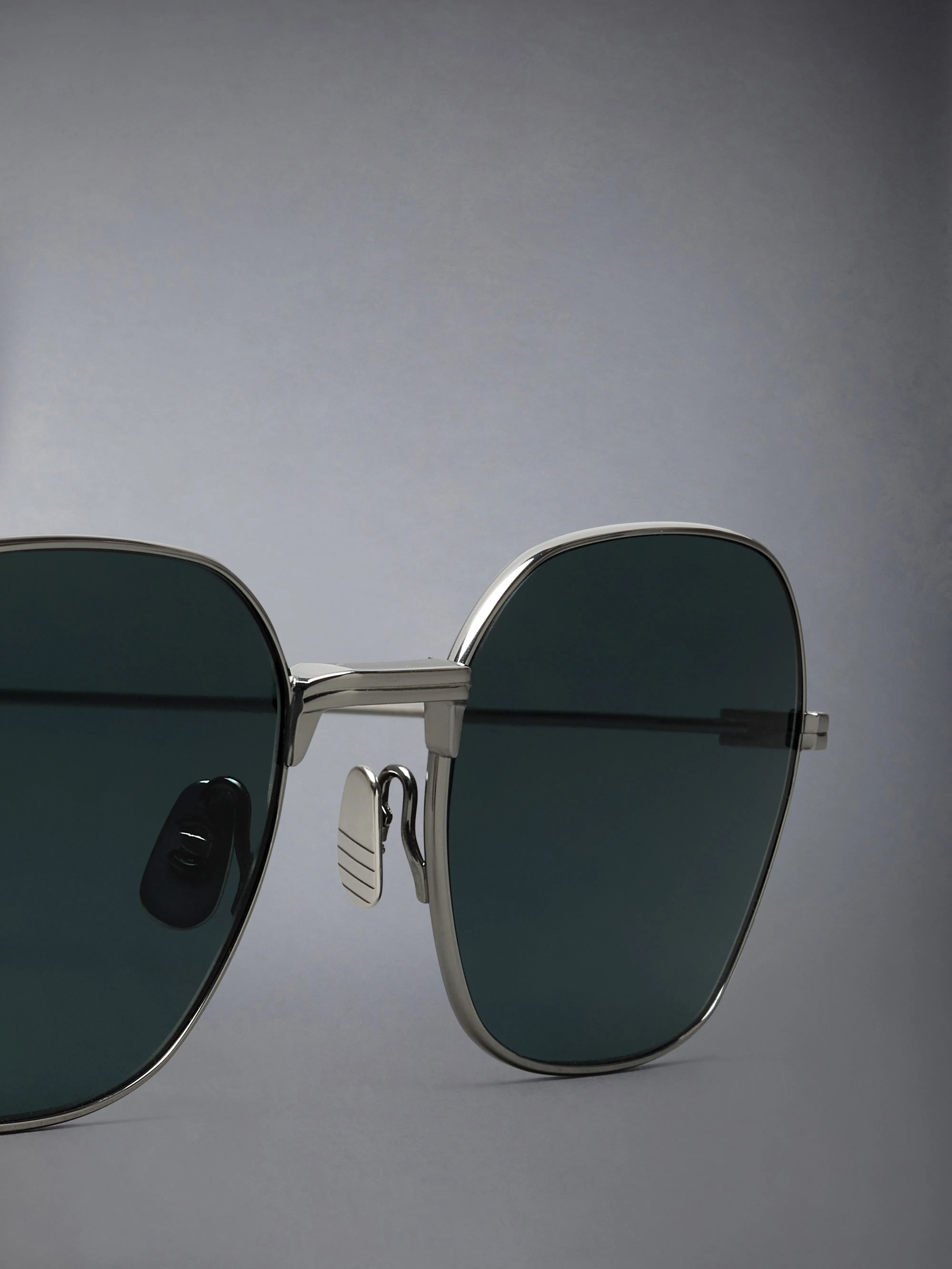 TITANIUM RECTANGULAR SUNGLASSES sold by Thom Browne product image thumbnail 3