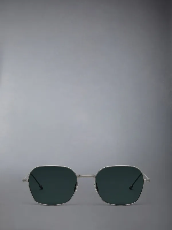 TITANIUM RECTANGULAR SUNGLASSES made by Thom Browne