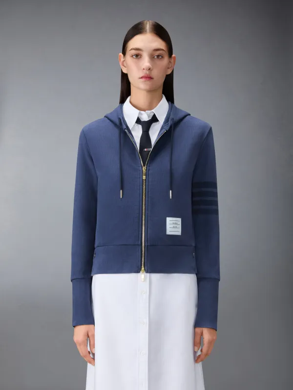 LOOPBACK 4-BAR SHRUNKEN HOODIE made by Thom Browne