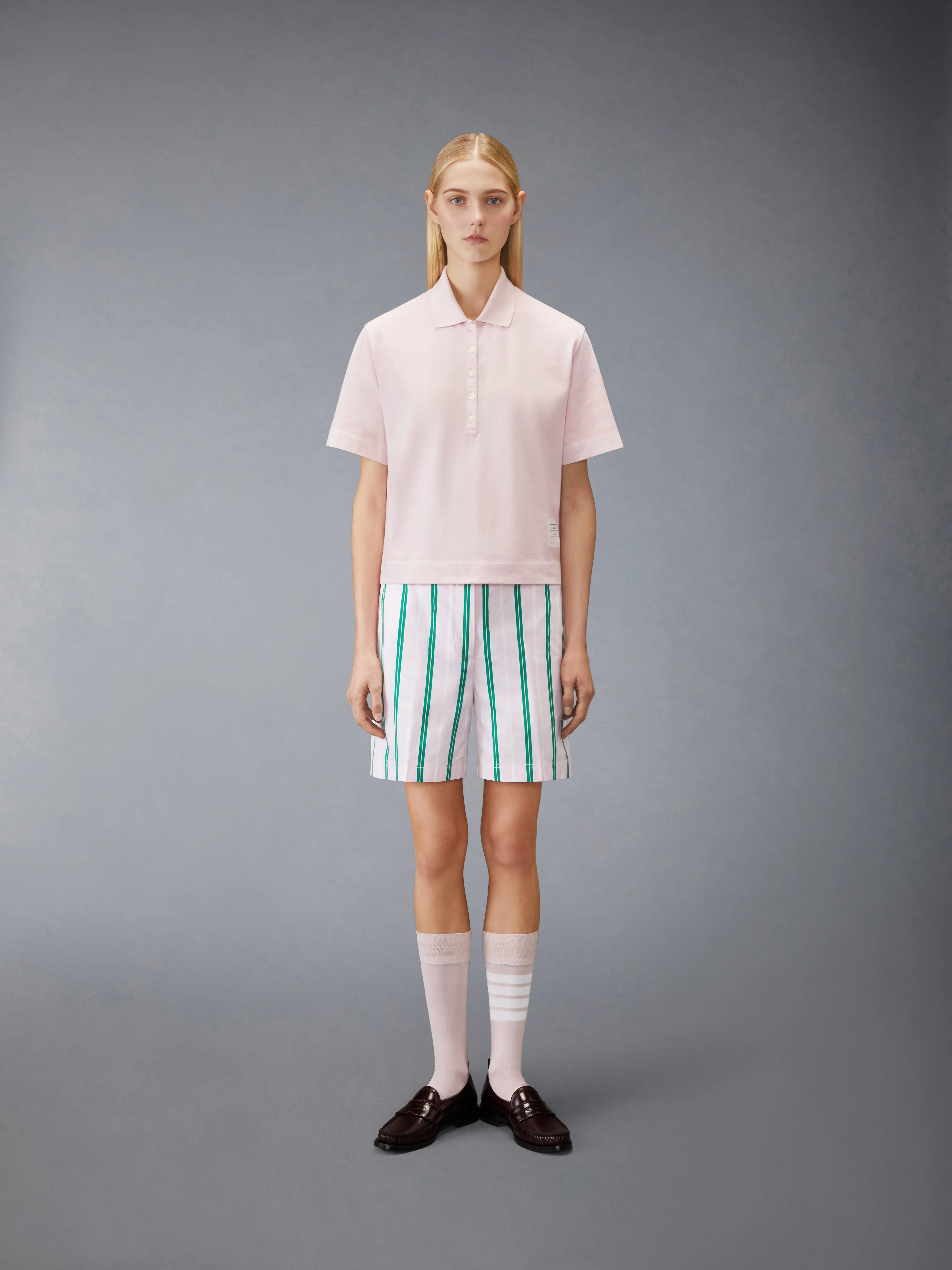 OVERDYED 4-BAR JERSEY POLO sold by Thom Browne product image thumbnail 3