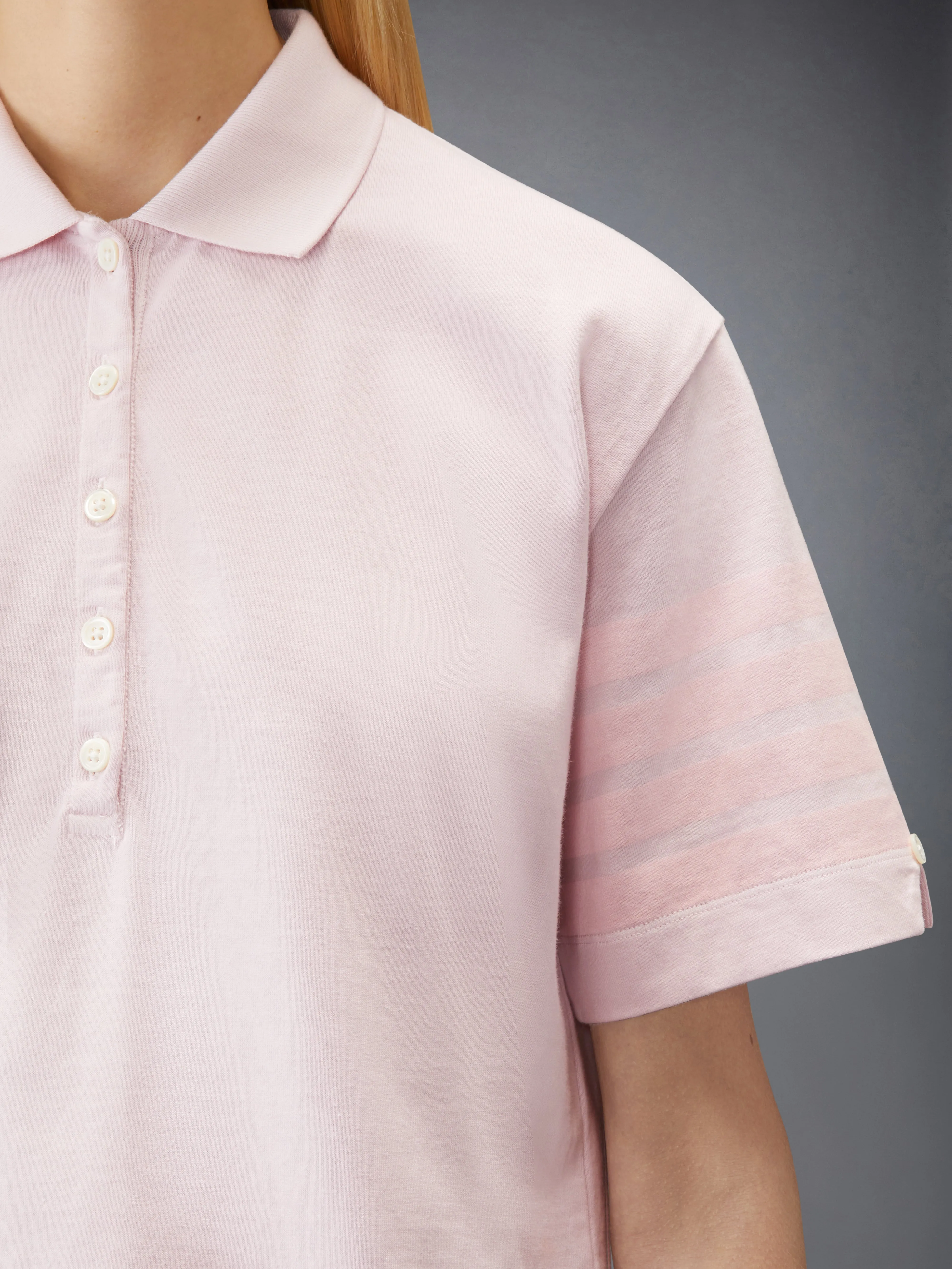 OVERDYED 4-BAR JERSEY POLO sold by Thom Browne product image thumbnail 5