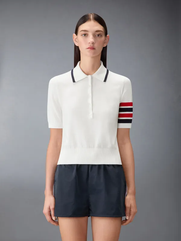 HECTOR INTARSIA 4-BAR JERSEY STITCH POLO made by Thom Browne