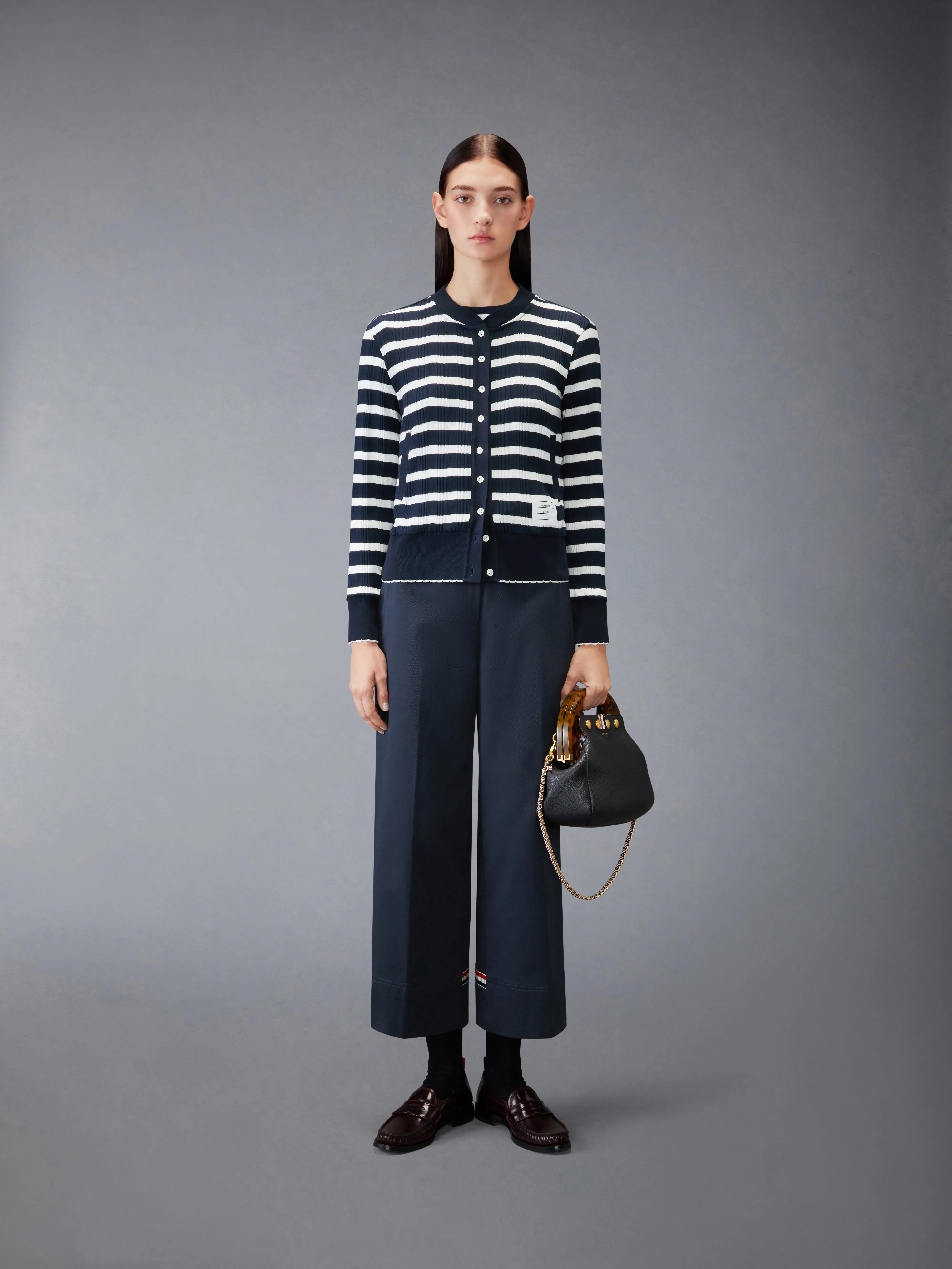 COTTON GABARDINE CHINO PANTS sold by Thom Browne product image thumbnail 3
