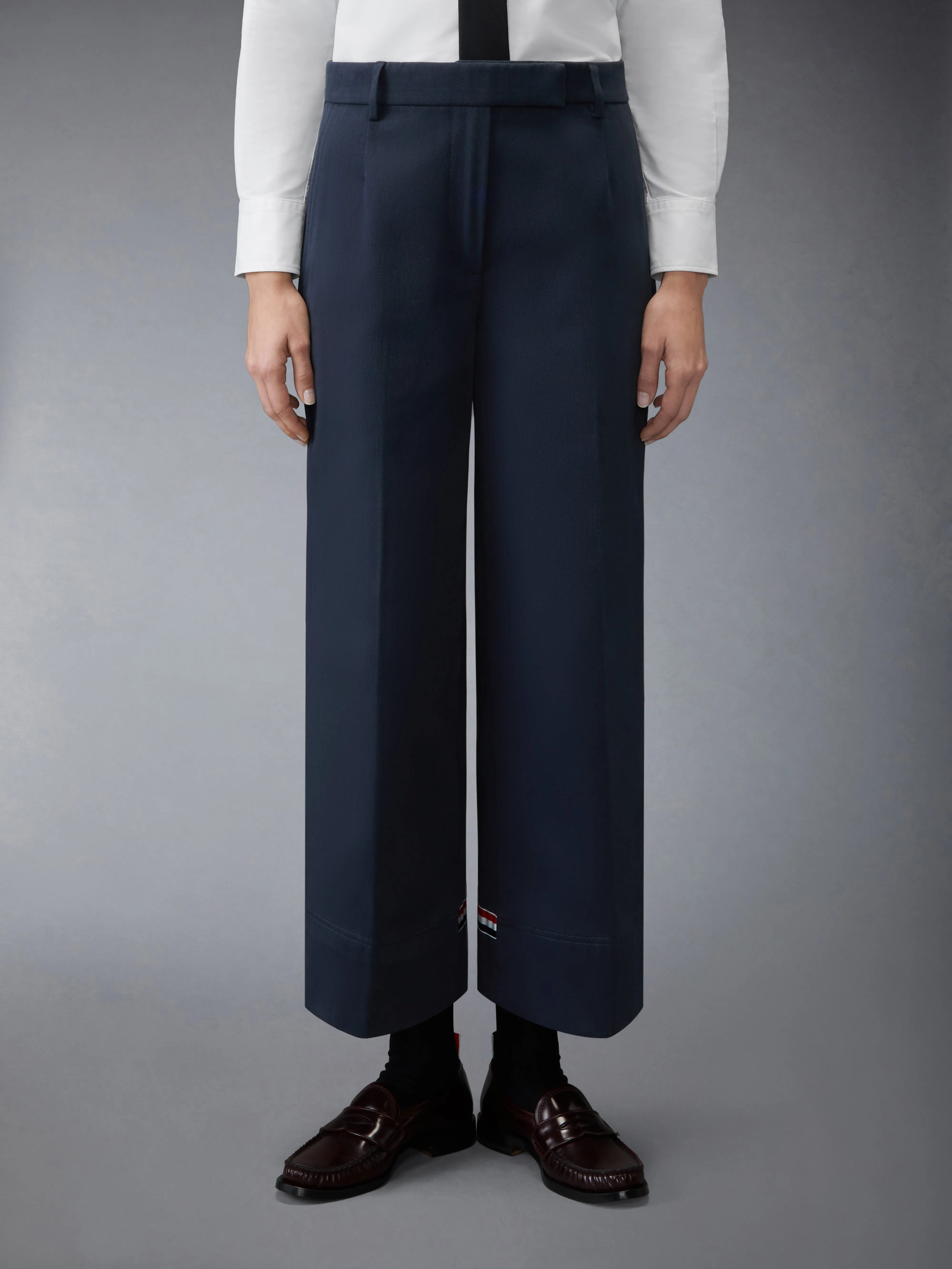 COTTON GABARDINE CHINO PANTS sold by Thom Browne